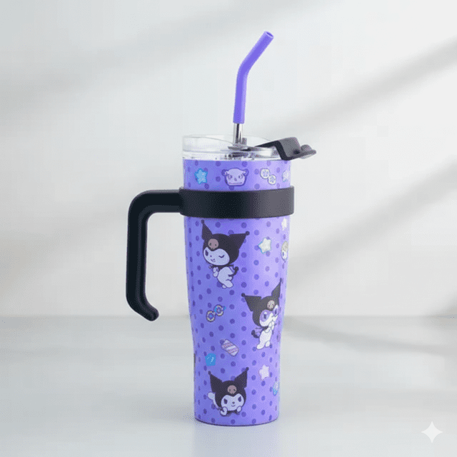Termo Acero Inox Doble Pared 1.2 L Kuromi Sanrio Lila