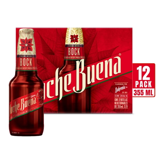 Cerveza Bohemia Noche Buena 12 pzas de 355 ml c/u