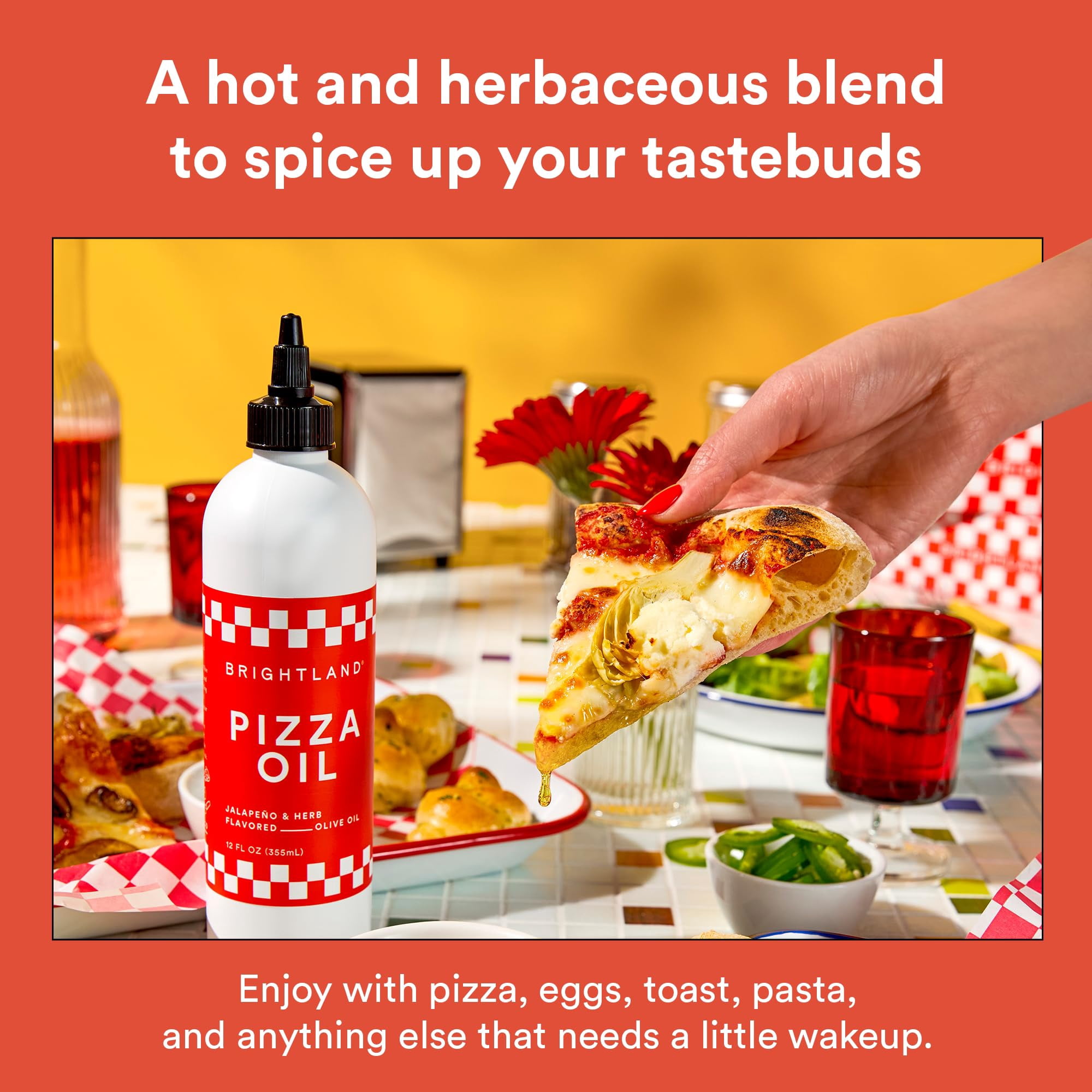Brightland, Pizza Oil, 12 Fl Oz, Extra Virgin Infused Olive