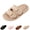 Black, variant on LNZGNM Women's Slippers Fuzzy Plush Double Strap Buckle Cotton Soft Cozy with Lightweight Design and Non Slip Sole Shoes Daily Cozy Relax,Black(44)