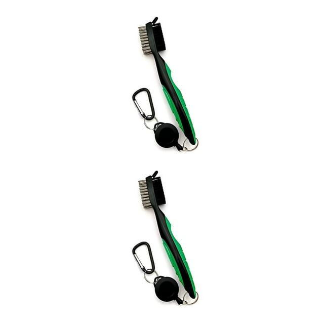 Redempat Brosse de Club de Golf en Acier Inoxydable Brosses à Chaussures de Couleur Unie Portable Vert Sans Couvercle 2Set