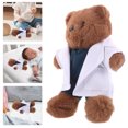 thumbnail image 1 of PAMINGONO Brown Stuffed Doctor Bear with Plush Fabric Perfect for Birthday Party Favors, 1 of 8