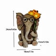 thumbnail image 3 of Matsuzay Estatua de elefante para decoración de jardín al aire libre con luces LED solares. Regalo de cumpleaños para mamá. Decoración del hogar, 3 of 6