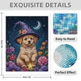 thumbnail image 3 of Diamond Art Kit for Adults, Puppy Wizard Starry Night Diamond Painting for Adults Beginners, DIY Diamond Art Painting Kits, 5D Diamond Painting Crafts for Home Decor 12x16 Frameless, 3 of 7