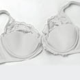 thumbnail image 7 of Lace Bralette Tops Women's Push up Lace Bra, Underwire V-Neck Full Cover Bras Plus Size Support Unpadded Everyday Balconette White 42/95E, 7 of 7