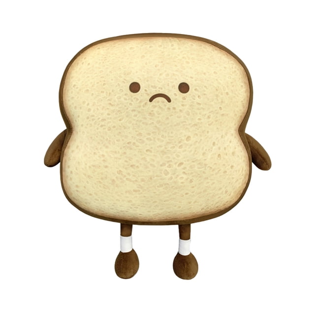 Almohada decorativa de pan tostado Bewildely expresión Facial Tipo 2 L