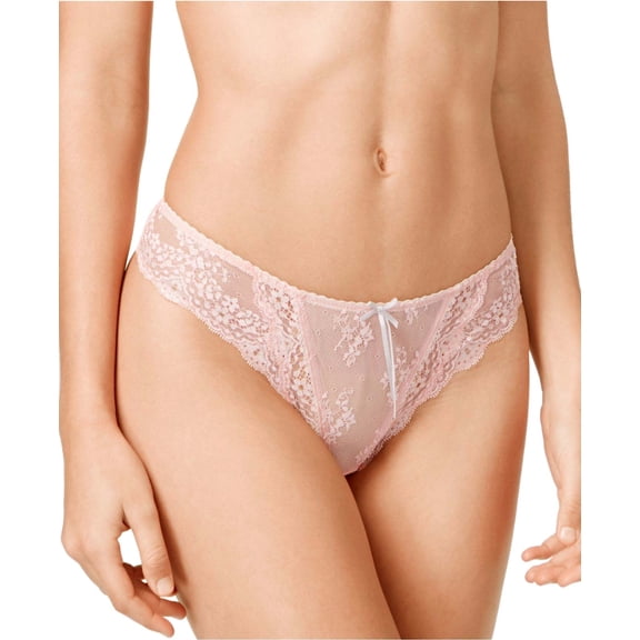Heidi Klum Intimates Womens Sofia Quartz Pink Thong Underwear