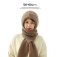 thumbnail image 5 of harmtty Ladies Winter Hat Women Warm Hat Women's Winter Hat Knitted Thick Solid Color Double-layered Windproof Warm Soft Ear Protection Elastic Anti-slip Grey, 5 of 8
