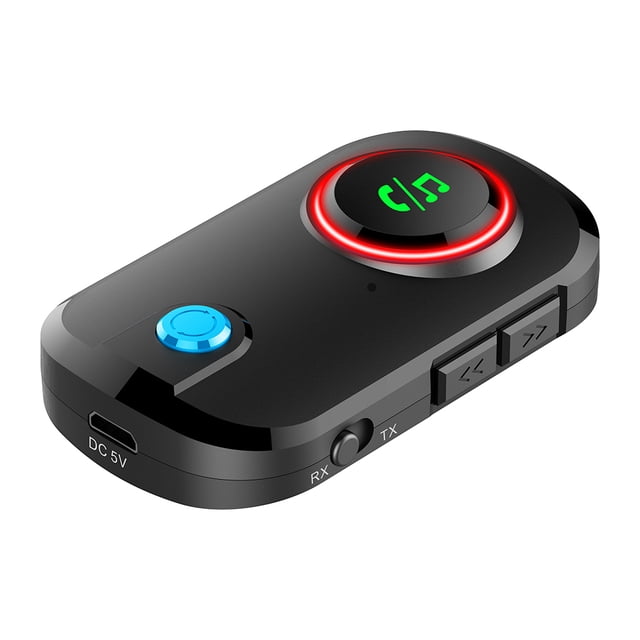 Sidaley Adaptador de transmisor receptor compatible con Bluetooth 5,0, conector de 3,5mm, CarAudio Aux, receptor de auriculares, adaptador inalámbrico Cables de audio/vídeo