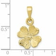 thumbnail image 2 of 10K Yellow Gold Polished & Textured Four Leaf Clover Pendant (22 X 13.08) Made In Peru -Jewelry By Sweet Pea, 2 of 5