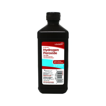 Leader Hydrogen Peroxide 3% Topical Solution, First Aid Antiseptic, 16 FL OZ