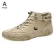 thumbnail image 1 of Ruifaya Botas de gamuza italianas hechas a mano con cierre de caña alta, informales, de algodón, para hombre, nuevas, 1 of 7