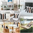 thumbnail image 6 of Brown Black White Boho Outdoor Pillow Covers, Waterproof Decorative Throw Pillowcases Set of 2, Contemporary Modern Art Couch Cushion Cases with Zipper for Outside Patio Garden Sofa 18"x18", 6 of 9