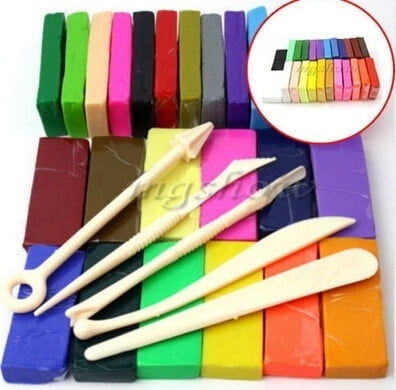 Oven Bake Polymer Soft Clay Modeling Polymer Block Moulding Sculpy Tool 24/SET 