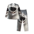 thumbnail image 1 of Fotbe Smiling Polar Bear Pijama de Hombre con Estampado de Manga Larga, Conjunto de 2 Piezas, Ropa de Dormir Suave y Cómoda con Bolsillos-XX-Large, 1 of 7