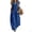#003-Blue, variant on Women's Plus Size Wide Leg Pants, Solid Color V-Neck Short Sleeve Buttoned Jumpsuit with Pockets, Loose Cotton Pants for Women, Casual Fashion Jumpsuits for Women
