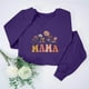 thumbnail image 2 of Penkiiy Mujeres de manga larga Mama Sudaderas de cuello redondo Suéter suelto blusa ligera Tops M Púrpura, 2 of 7