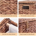 thumbnail image 6 of Casa Pura Furniture Adult Handwoven Natural Water Hyacinth Elevated Feet Hamper with Lid & Removable Liner Bag, Brown, 6 of 8