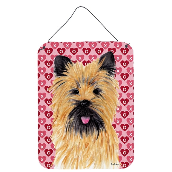 Cairn Terrier Hearts Love and Valentines Day Portrait Wall or Door Hanging Prints