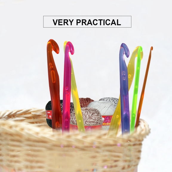 GOOHOCHY  9 Pcs Knitting Colorful Crochet Hook Collection Sizes