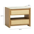 thumbnail image 2 of TOV Furniture Paige Natural Oak 2-Drawer Nightstand, 2 of 9