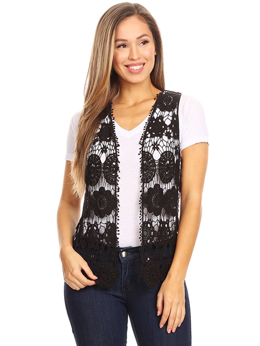 open front vest cardigan