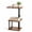 Walnut, variant on C Shaped Swivel End Table with Storage, Height Adjustable from 18 to 33 Inch for Couch, 360° Rotating Tabletop, 3-Tier Shelf, Multipurpose Side Table for Living Room Bedroom