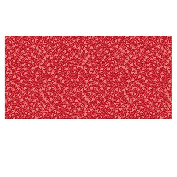 DefiDgd Valentine's Day Plastic Tablecloth,Heart Love Table Cover,Disposable Plastic Rectangle Table Cloth for Dining Room Table Cover Indoor Outdoor Birthday Party Decorations(B)