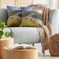 thumbnail image 5 of Ambesonne Nature Throw Pillow Cover 2 Pack, Rising Sun Calm River, 16", Multicolor, 5 of 5
