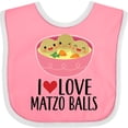 thumbnail image 3 of Inktastic I Love Matzo Balls Boys or Girls Baby Bib, 3 of 4