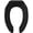 Black, variant on Elongated Bowl Closet Seat Commercial Open Front Less Cover White