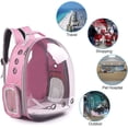 thumbnail image 6 of Pet Carrier, Cat/Dog Bubble Backpack, Pet Travel Bag, Small Space Pet Capsule Knapsack, Airline-Approved Ventilate Transparent Capsule Backpack for Hiking and Outdoor Use (Pink), 6 of 6