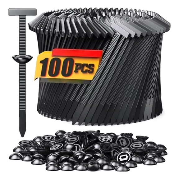 100 pcs Cable Tie Buckle Heavy Duty Self-Locking Nylon Zip Ties Holder Universal Multipurpose Plastic Cable Ties Tool