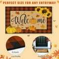 thumbnail image 2 of HEBE Fall Door Mat 20"x32" Non Slip Pumpkin Welcome Doormat Buffalo Plaid Doormats for Autumn Harvest Thanksgiving Farmhouse Large Entrance Doormat Low Profile Floor Carpet Mat Washable, 2 of 6