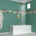 thumbnail image 3 of Boyel Living 3-Function Shower System with Waterfall Tub Spout and Handheld Shower Brushed Gold 12 in Square Wall Mount Shower Head with Pre-Embedded Valve, 3 of 7