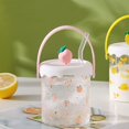 thumbnail image 4 of Glass Cup With Straw And Lid Creative Summer Fruit Cup With Handle, 4 of 10