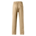 thumbnail image 7 of Hwmodou Male Pants Office Mens Cotton Plus Size Pocket Lace Up Solid Color Pants Trousers Overall Holiday Vacation Slacks For Man, 7 of 7