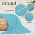 thumbnail image 4 of Lake Blue Long Body Pillow Cover 20x60 Inch, Farmhouse Solid Blue Color Modern Art Decorative Pillowcase with Zipper, Microfiber Pillow Protector, Soft Breathable Long Pillowcases for Women, 4 of 9