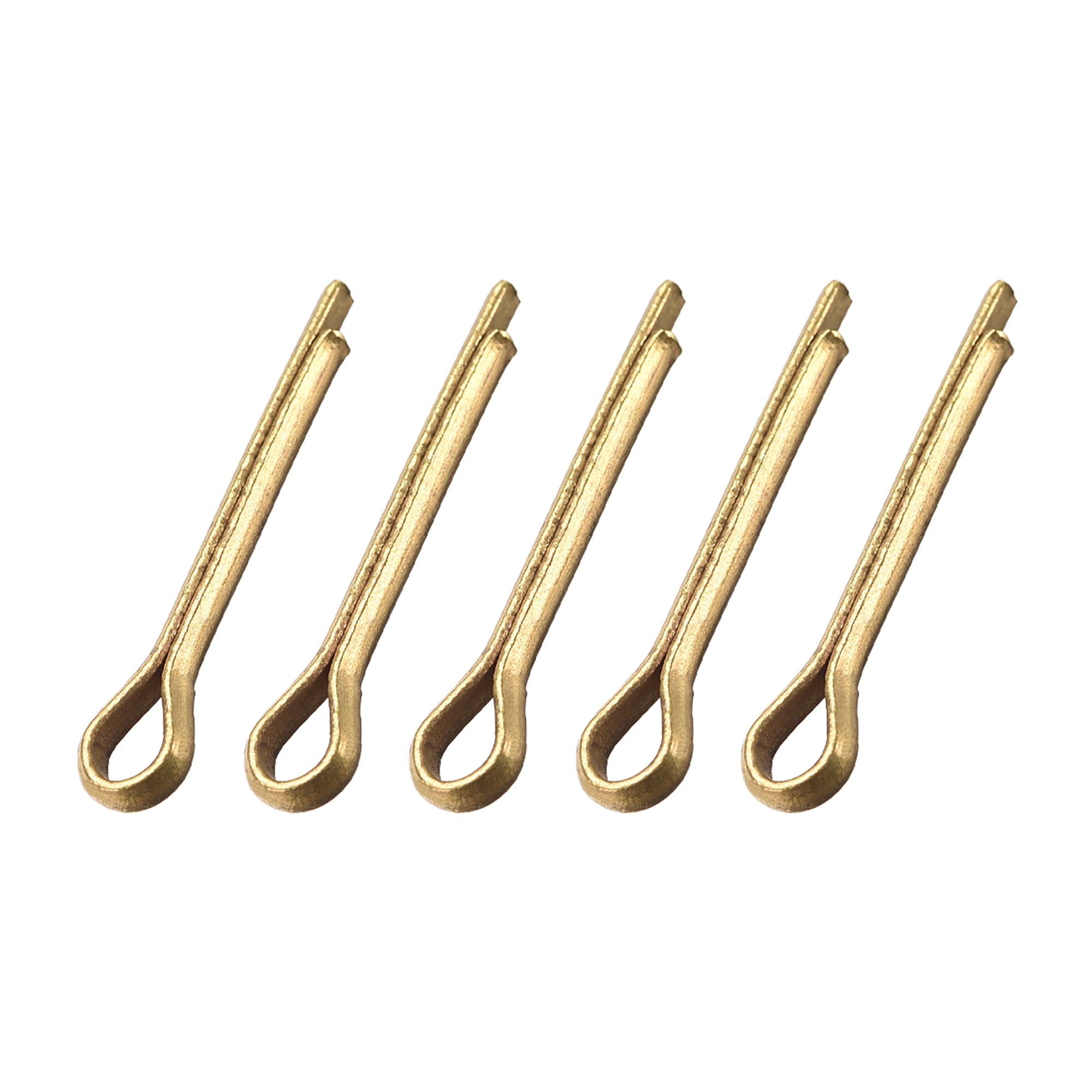 Split Cotter Pin 3mm X 20mm 18 Inch X 2532 Inch Solid Brass 2 Prongs Gold Tone 5 Pcs 