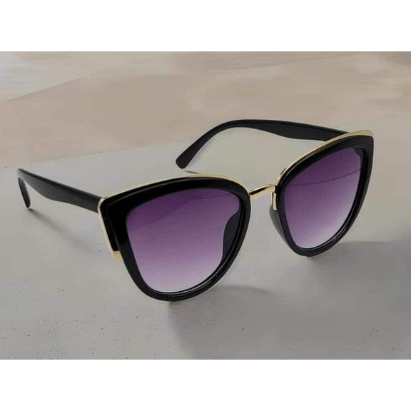 Retro Triangle Cat Eye Sunglasses | Cateye Sunglasses Vintage Black