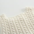 thumbnail image 6 of Tisuna Sweater Dresses For Girls Child Solid Color Sleeveless Crew Neck Dress Fashion Comfortable Spring Autumn Girls Cardigan Sweater Dress White Size 3-4 Years, 6 of 8