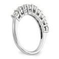 thumbnail image 6 of Solid 14K White Gold Nine Stone Diamond Wedding Ring Band with CZ Cubic Zirconia Size 8, 6 of 8
