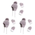 thumbnail image 1 of Guardurnaity 1 juego Beanie Hat Classic Beautiful Outdoor Clothes Accesorio de lana para resistir el frío Gris L 4-6 años Gris Л 4-6 лет 3Conjunto, 1 of 6