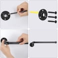 thumbnail image 6 of Wall-Mounted Industrial Pipe Paper Towel Holder, Black, 6 of 7