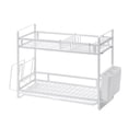 thumbnail image 4 of Tnarru Dish Drying Rack Draining Basket, 2 Tier Sturdy Large Organizer Shelf Kitchen Storage Rack for Home Plates Restaurant Dishes,, 4 of 8