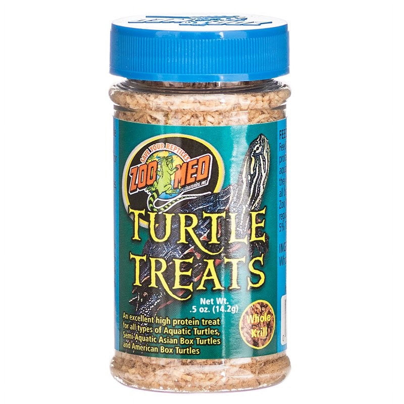 Zoo Med Turtle Treats Whole Krill High Protein Treat for All Turtles [Reptile Tortoise Food, Reptile Crickets and Insects, Reptile Aquatic Turtle Food, Reptile Supplies] 3 oz (6 x 0.5 oz)