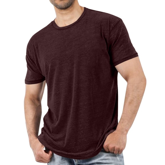 Klisyaur Casual Shirts for Mens Short Sleeve Breathable Lightweight Soft Summer Top Gym Workout Athletic Tee