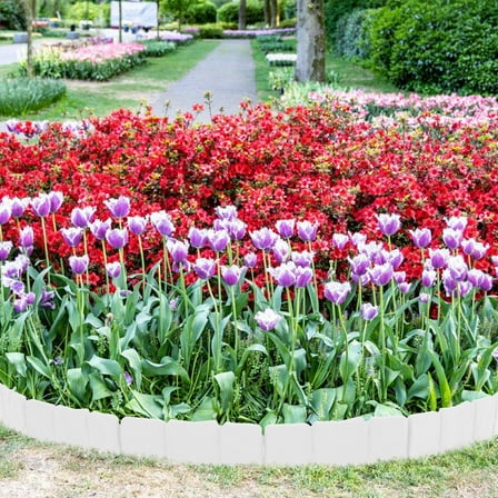 HEMOTON 1 Set Multi-Use Garden Edging Border For Repair Use No Dig Landscape Border Flower Fence Short Garden Edging Picket For Landscaping