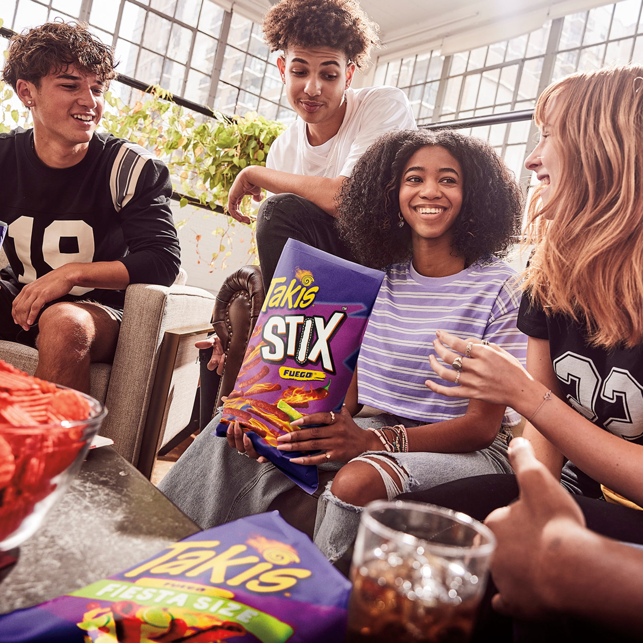 Takis Fuego Stix 9.9 oz Sharing Size Bag, Hot Chili Pepper & Lime Corn Snack Sticks