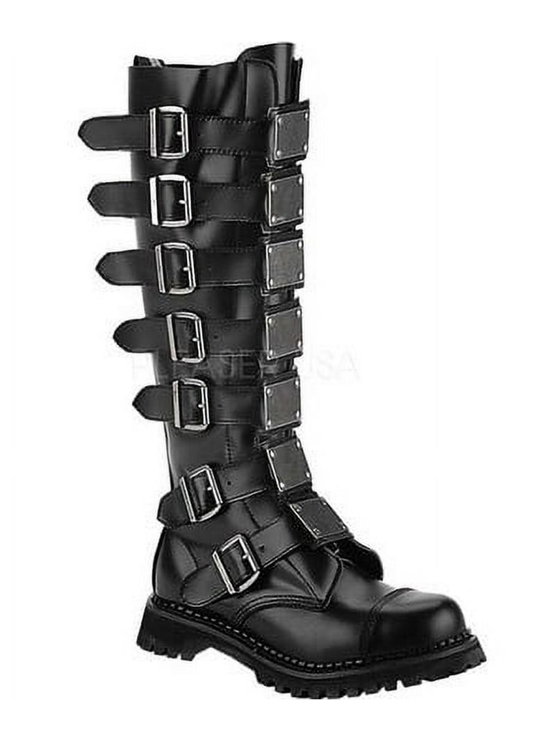 Demonia Men's Reaper 30 Leather Boots with Steel Toe, Adjustable
